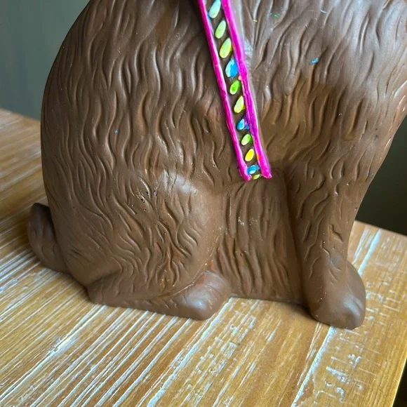 Large Vintage Faux Chocolate Bunny Egg Rabbit Easter Decor. - Picture 5 of 10
